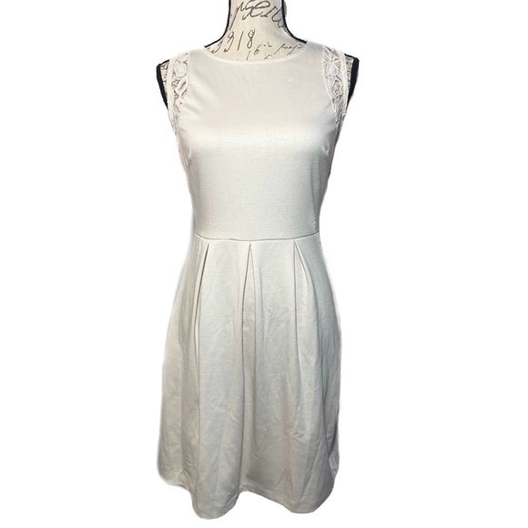 Forever 21 Dresses & Skirts - NWT FOREVER 21 Contemporary Laced Pleated Stretch Mini Dress Size Small Beige